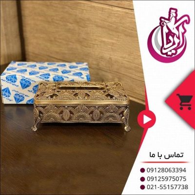 فروش جا دستمال پیوتر پایه دار عمده