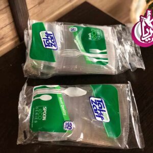 قاشق و چنگال یکبار مصرف تک ظرف - تصویر اصلی آریا