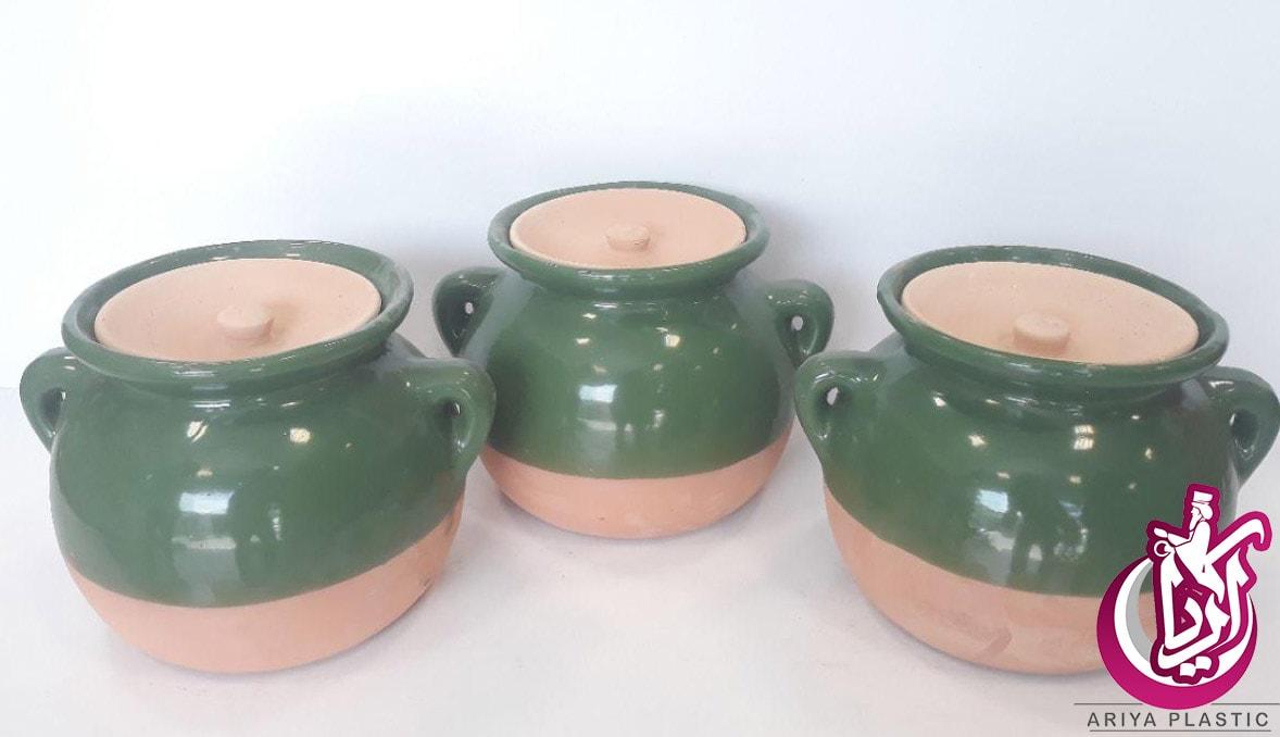 dish-daisy-four-person-pottery-pic-1 فروش عمده ظرف دیزی ۴ نفره سفالی