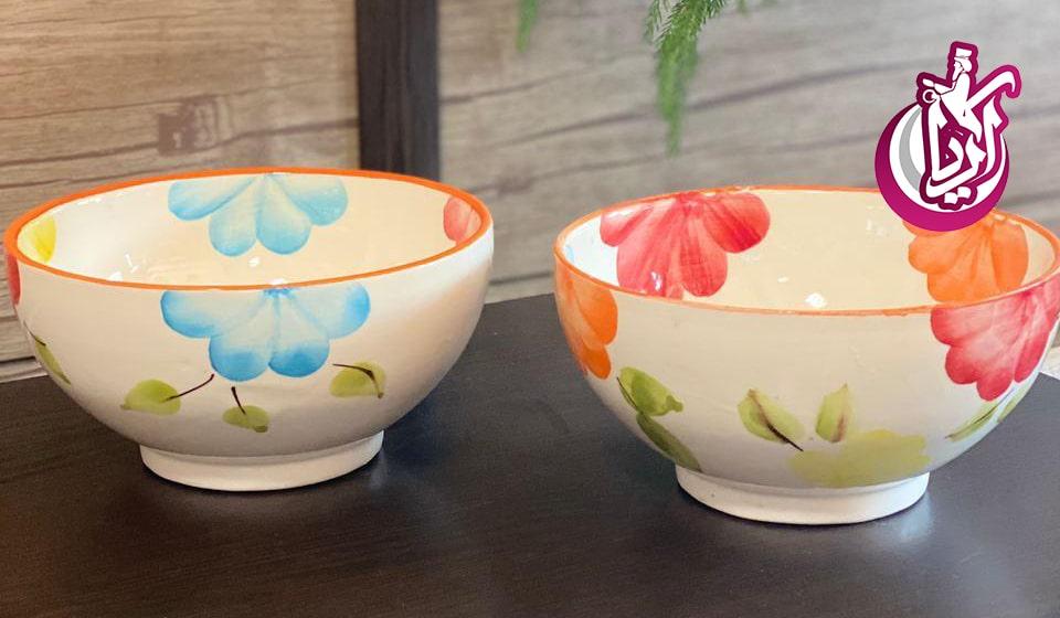 sale-bowl-broth-flower-pottery-pic-2 کاسه آبگوشت گلدار سفالی زیبا و با کیفیت