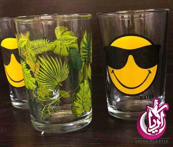 فروش عمده بلور لیوان شهد چاپی
