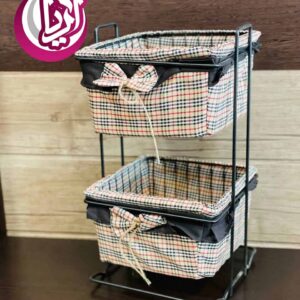 جا پیازی ۲ طبقه پارچه دار با قیمت مناسب