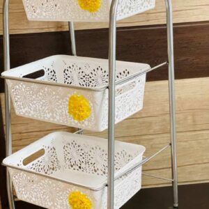 جا پیازی سه طبقه آبشار دارای چرخ