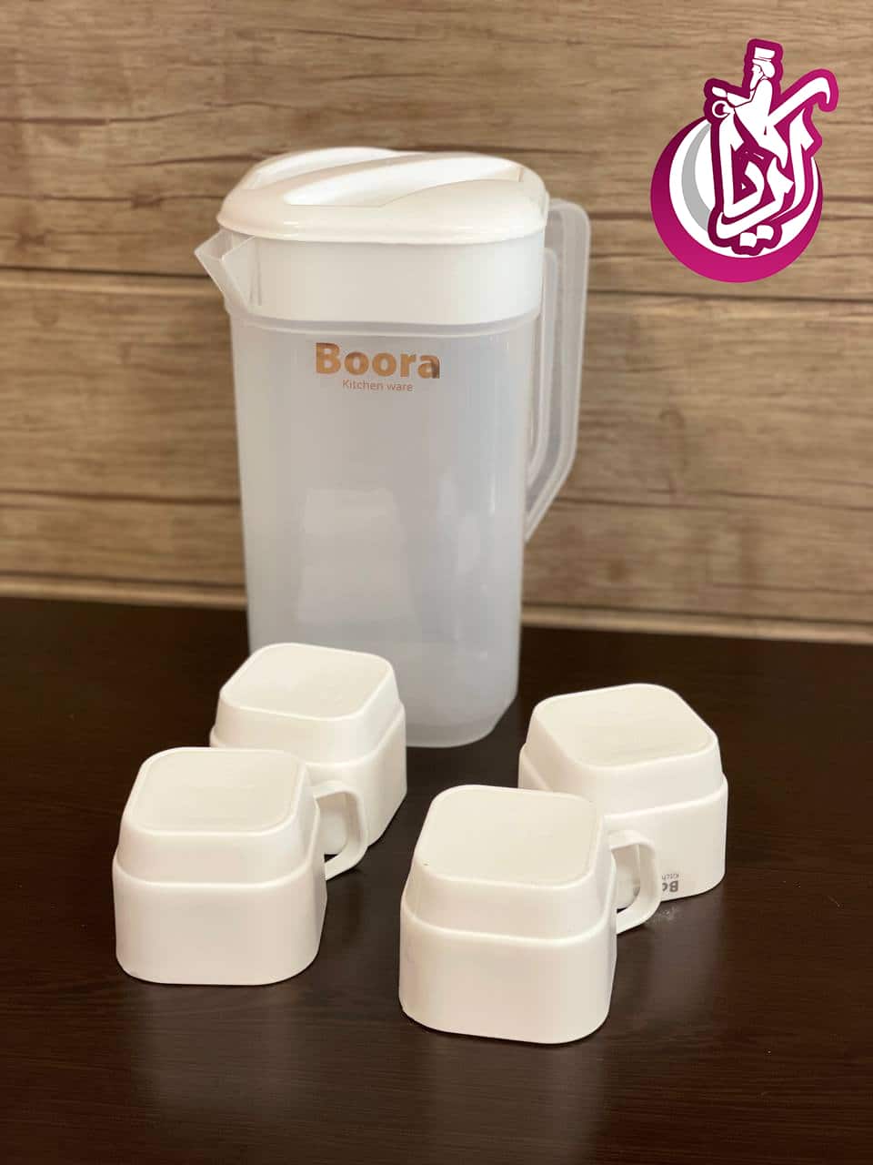sale-pitcher-and-plastic-cups-bora-pic2 پارچ و لیوان چهار گوش بورا - پخش پلاستیک آریا