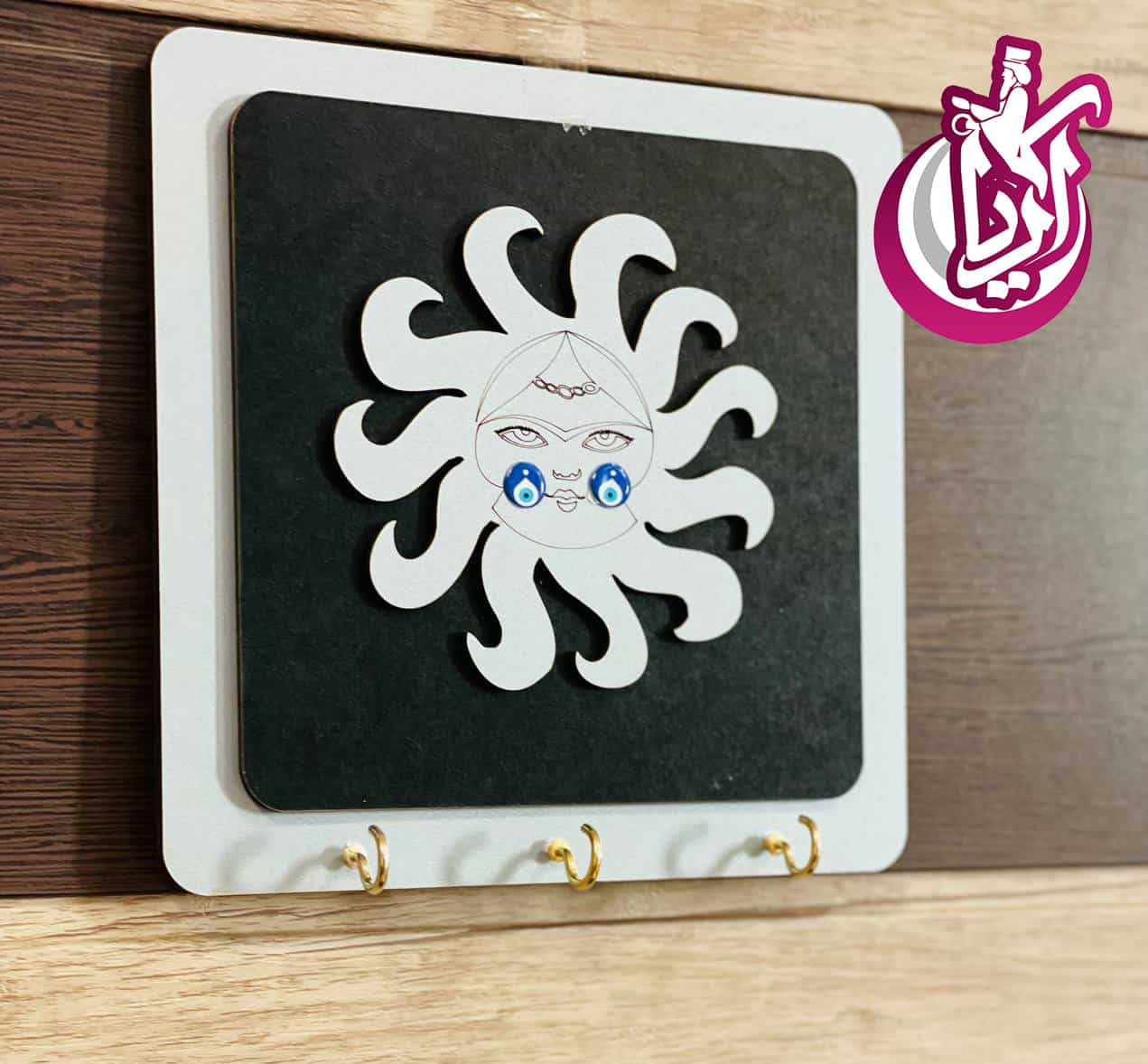جا کلیدی چوبی طرح دار با کیفیت مناسب