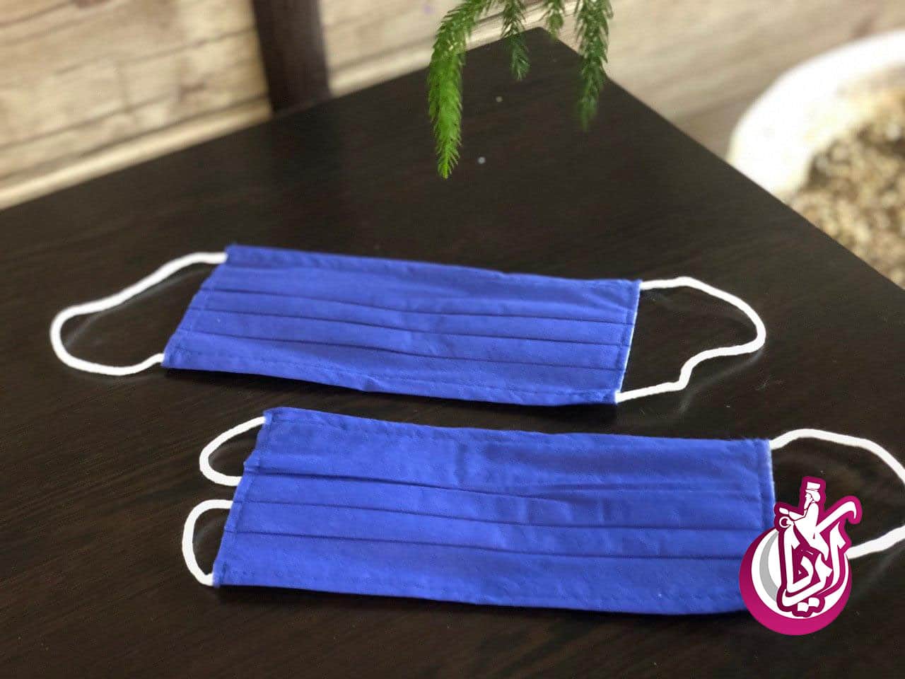ماسک دو لایه پرستاری آبی رنگ