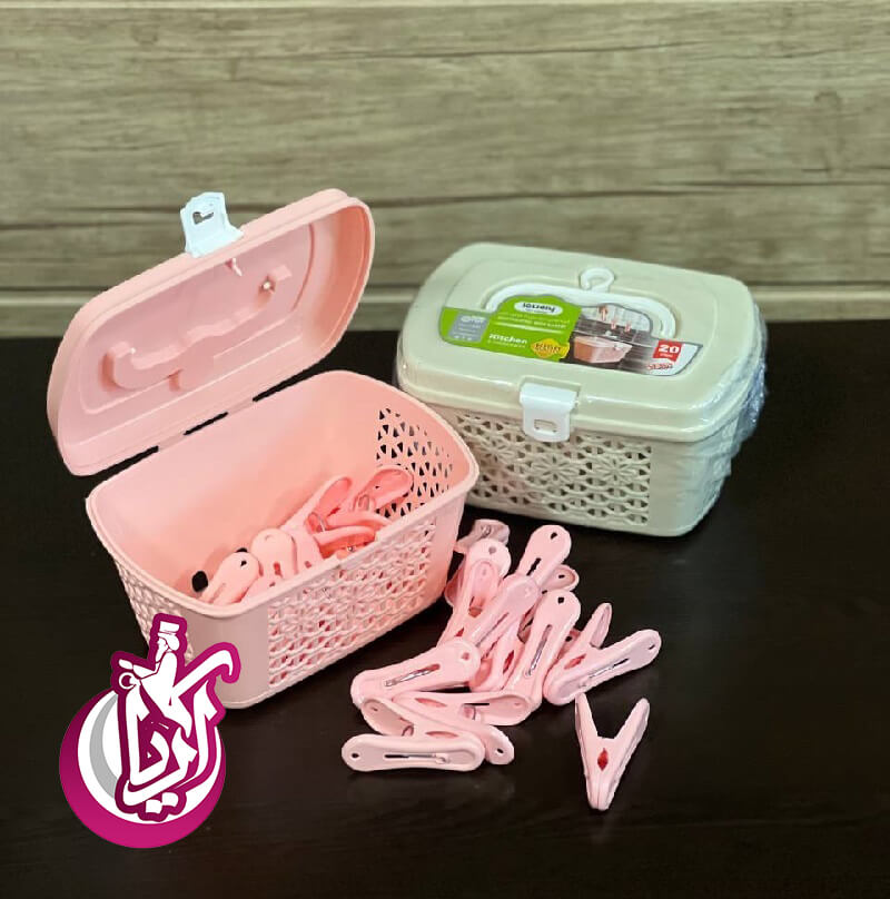 فروش عمده گیره لباس سبد دار لاولی