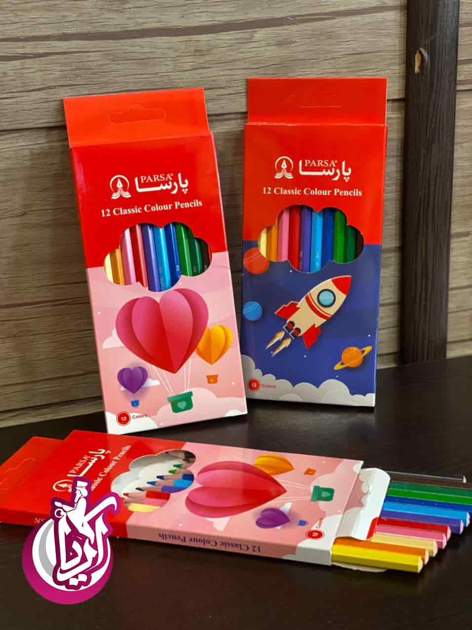 مداد رنگی دوازده رنگ کاربردی و با کیفیت