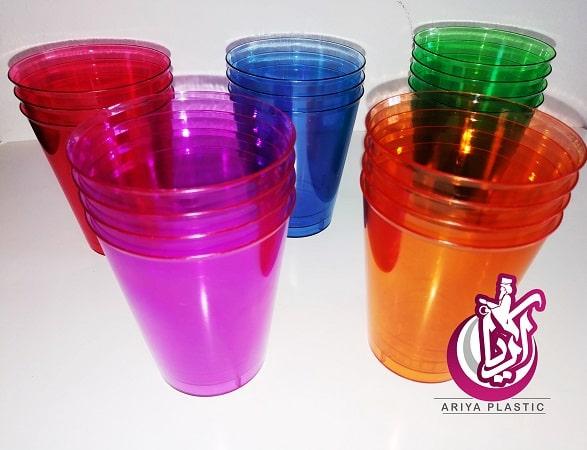 sell-disposable-colored-cups-pakhsh-plastic-ariyaa فروش لیوان یکبار مصرف رنگی کریستال