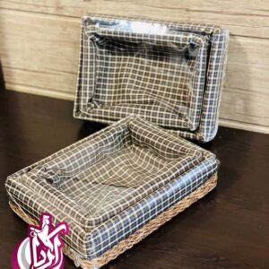 فروش عمده سبد نان دو عددی چوبی