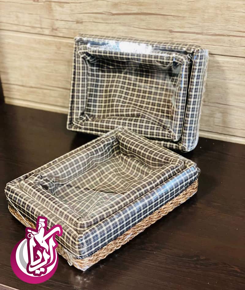 فروش عمده سبد نان دو عددی چوبی