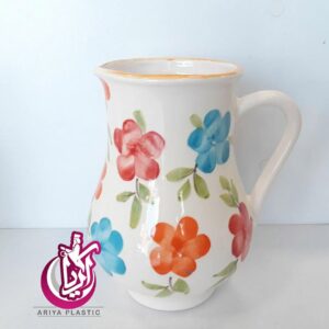 فروش پارچ گلدار سفالی رنگی