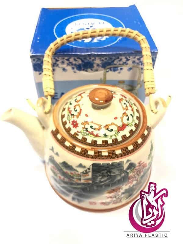 sell-teapot-wicker-handle-pakhsh-plastic-ariya فروش قوری دسته حصیری
