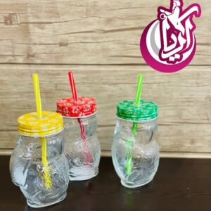 لیوان اسموتی وینتج طرح پرنده در دو طرح مختلف
