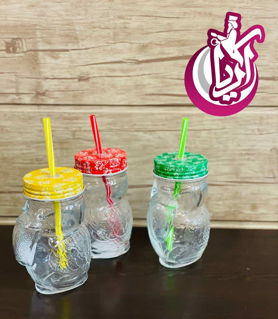 لیوان اسموتی وینتج طرح پرنده در دو طرح مختلف
