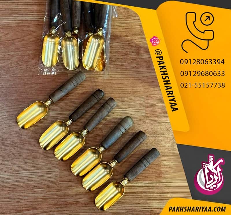 فروش قاشق آجیل خوری دسته چوبی