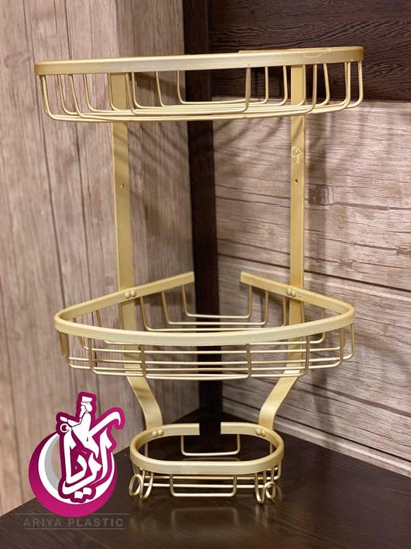 فروش سه گوش حمام آلومینیوم استار طلایی رنگ